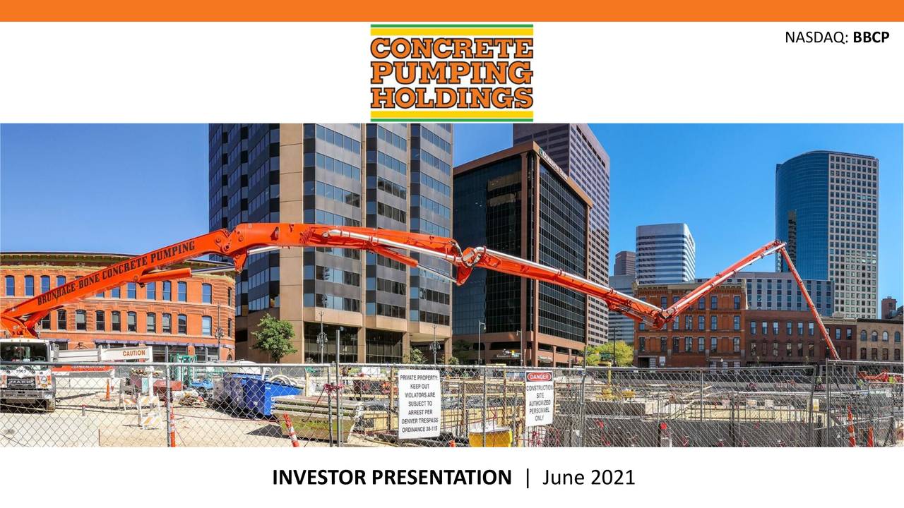 Concrete Pumping Holdings, Inc. 2021 Q2 Results Earnings Call