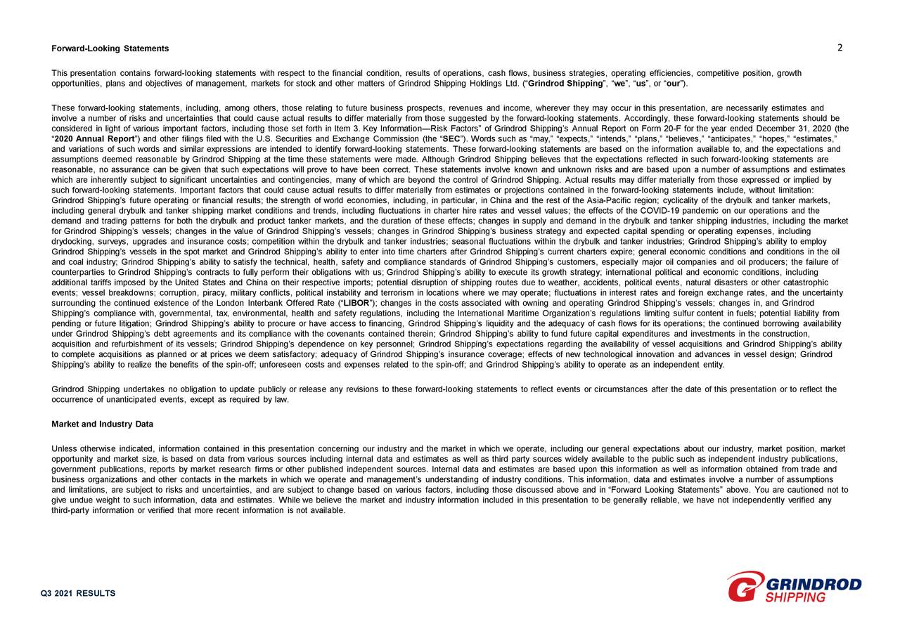 Grindrod Shipping Holdings Ltd. 2021 Q3 Results Earnings Call