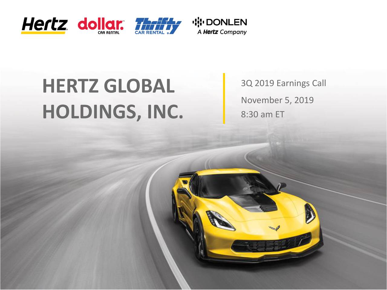 Hertz Global Holdings, Inc. 2019 Q3 Results Earnings Call
