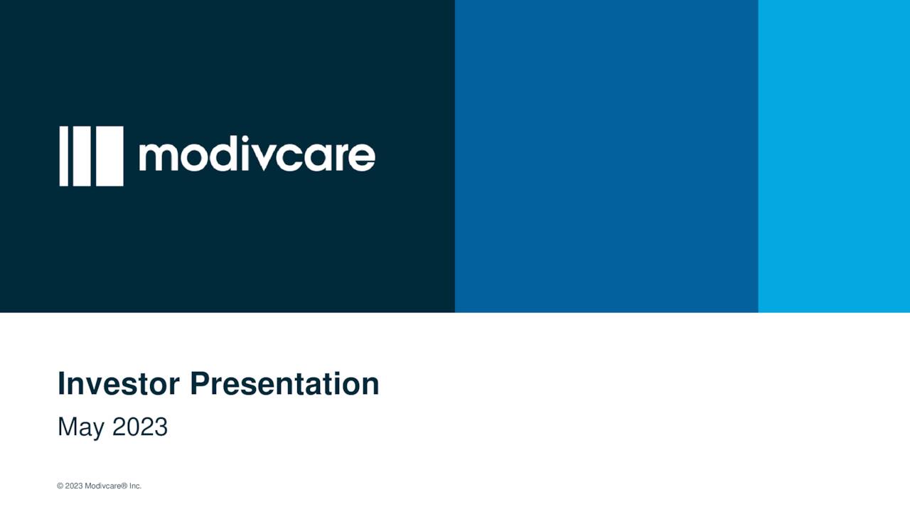 ModivCare Inc. 2023 Q1 Results Earnings Call Presentation (NASDAQ