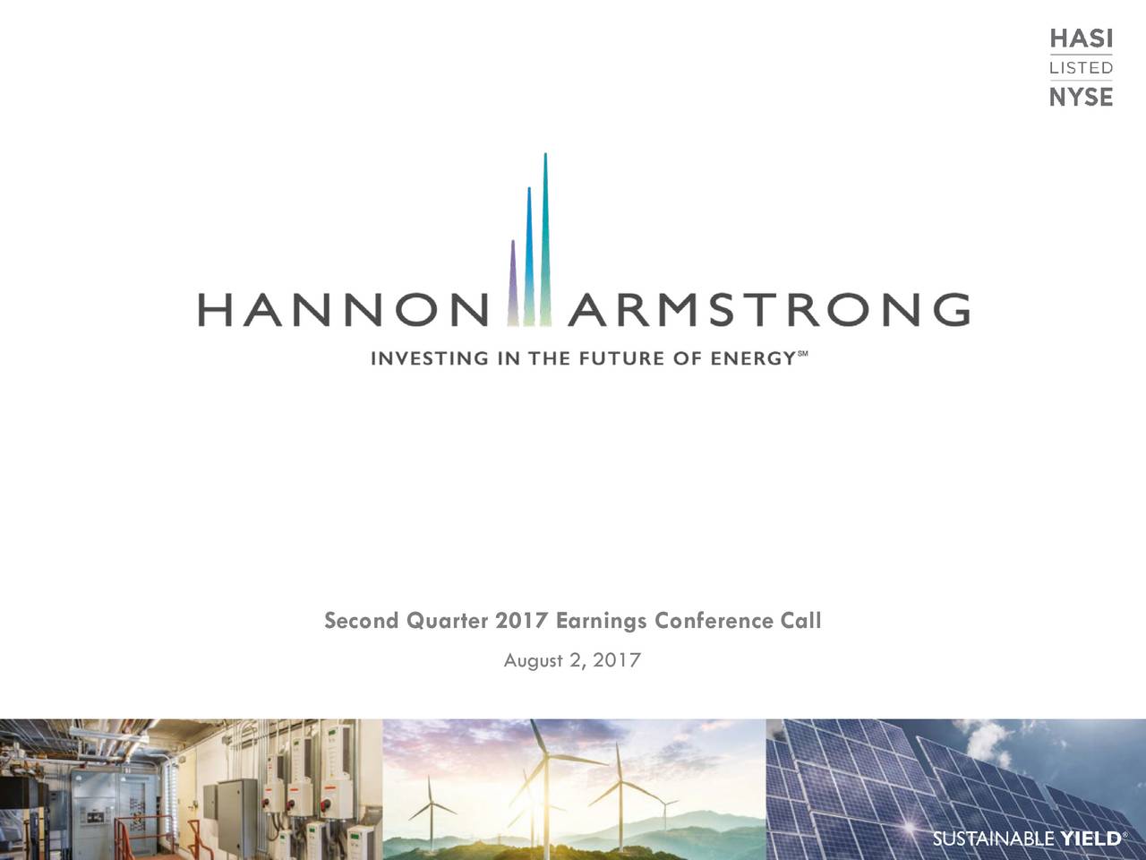 Hannon Armstrong Sustainable Infrastructure Capital 2017 Q2 Results