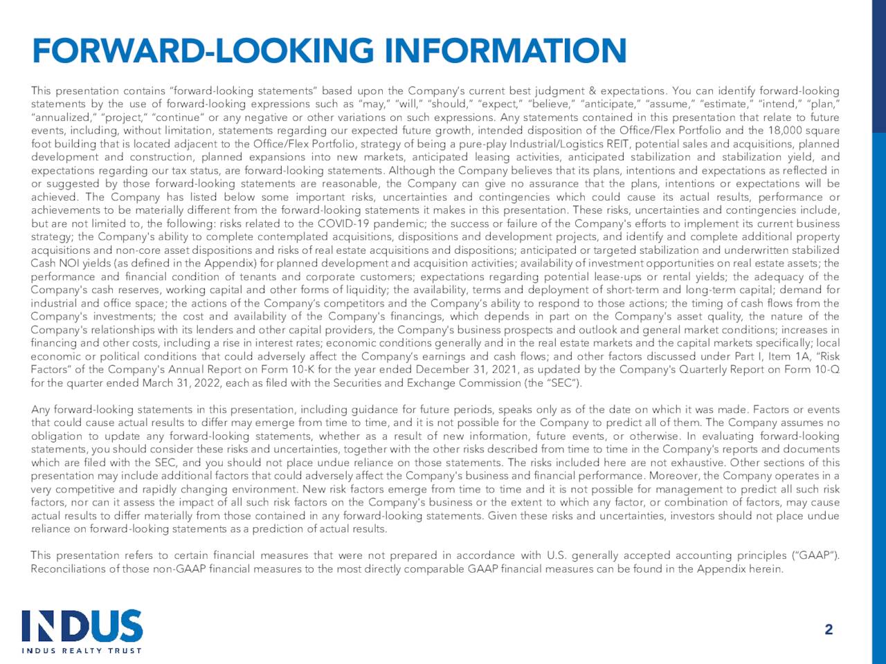 INDUS Realty Trust, Inc. 2022 Q2 Results Earnings Call Presentation (NASDAQINDTDEFUNCT