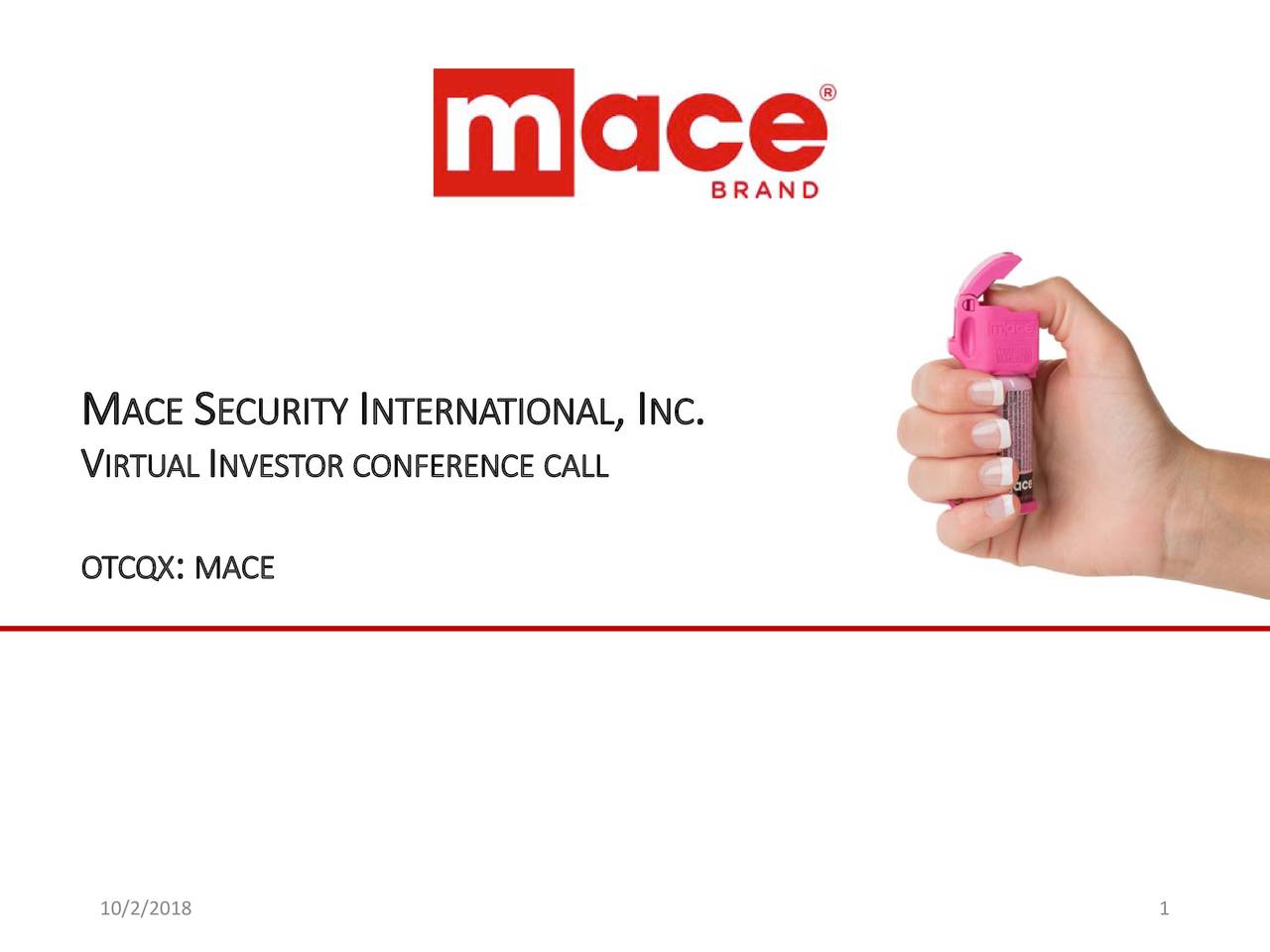 Mace Security International (MACE) Presents At OTC Virtual Conference
