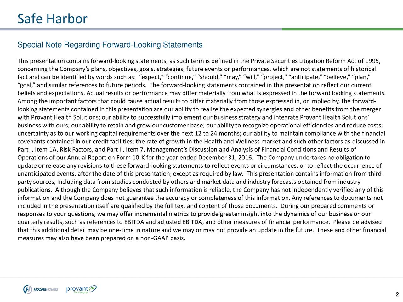 HOOPER HOLMES INC 2017 Q3 Results Earnings Call Slides (OTCMKTS