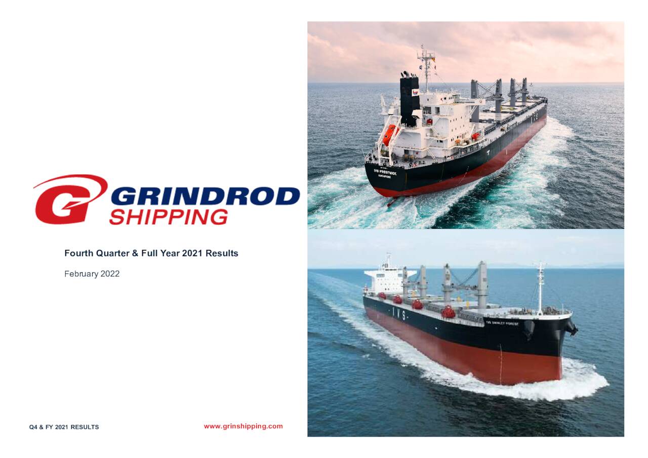 Grindrod Shipping Holdings Ltd. 2021 Q4 Results Earnings Call