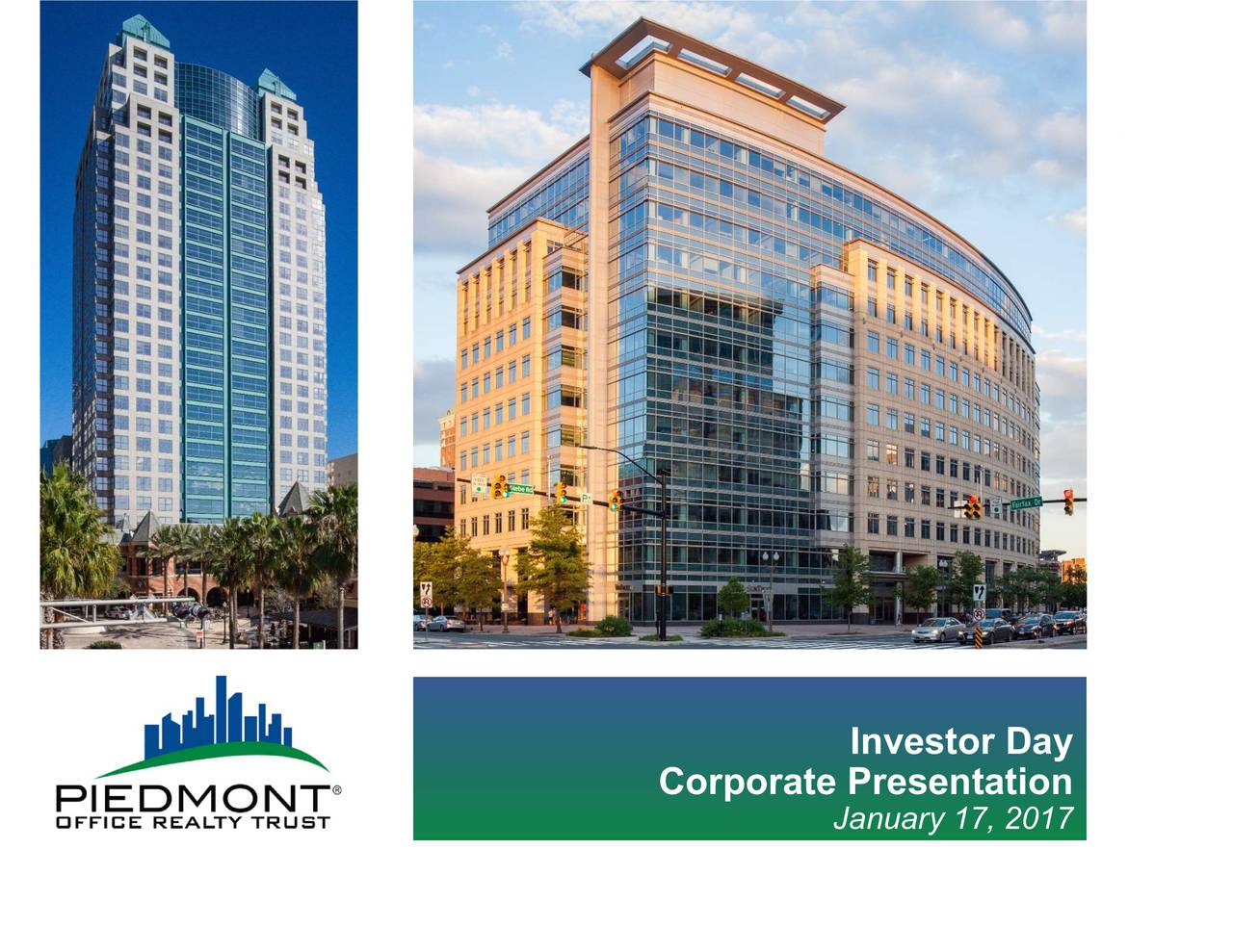 Piedmont Office Realty Trust (PDM) Investor Presentation Slideshow