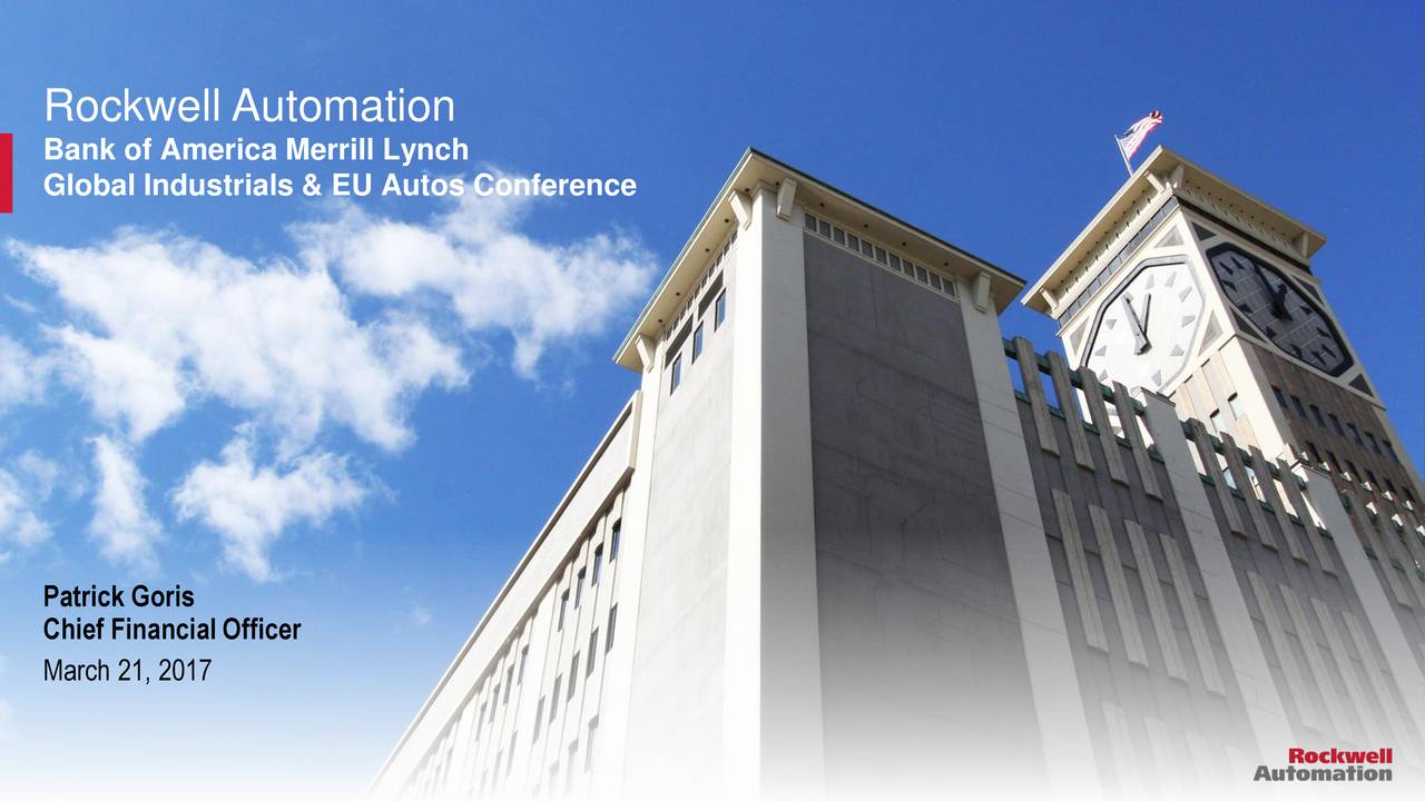 Rockwell Automation (ROK) Presents At Bank of America Merrill Lynch