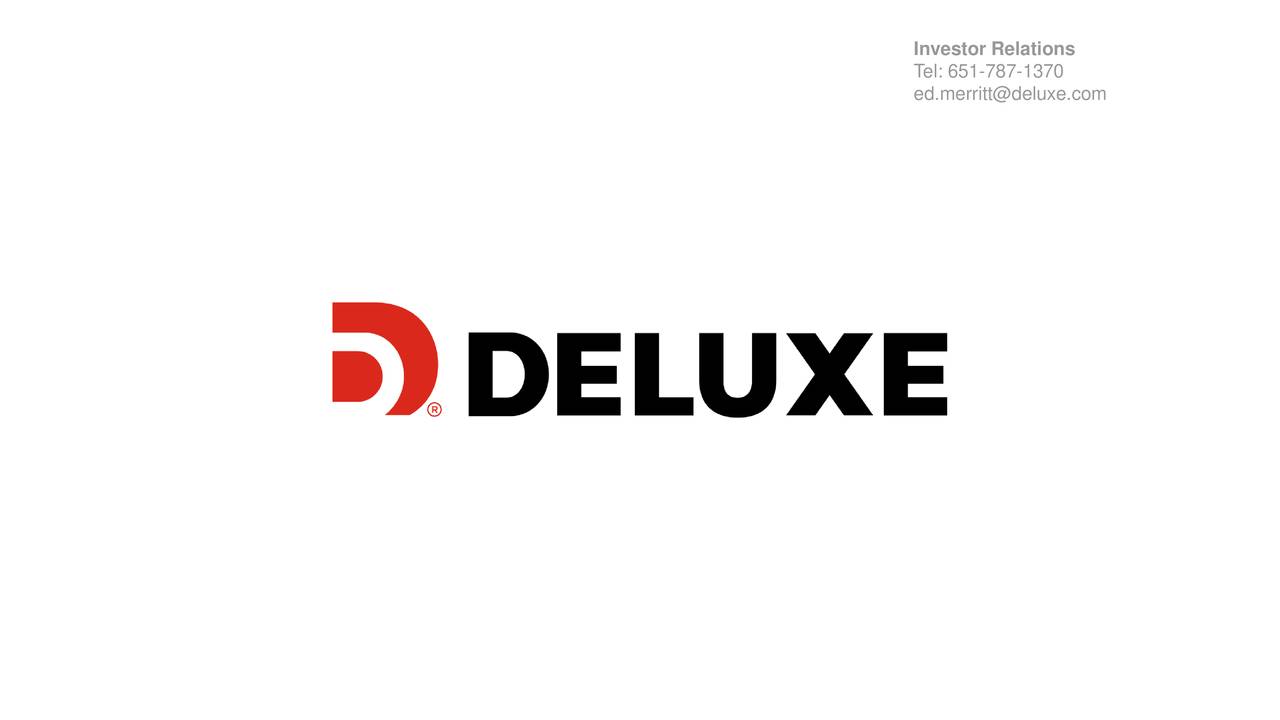 Deluxe Corporation 2019 Q4 Results Earnings Call Presentation (NYSE