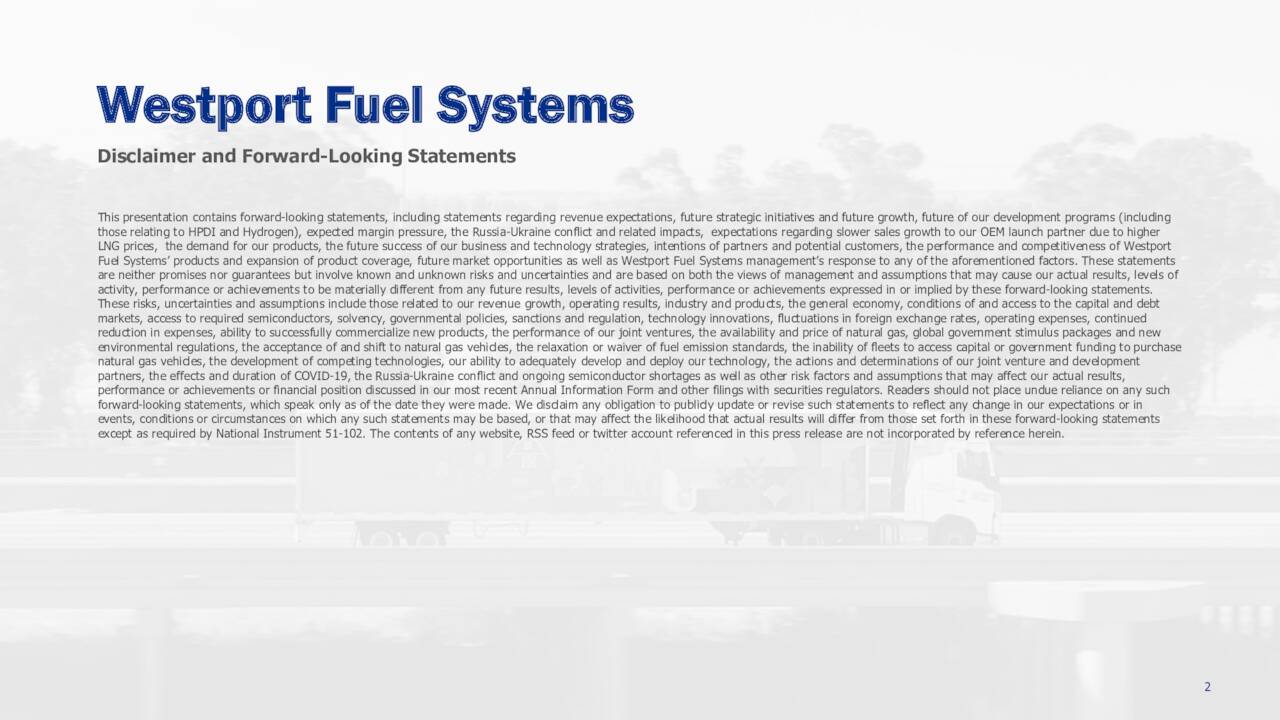 Westport Fuel Systems (WPRT) Presents at 13th Annual CraigHallum Alpha
