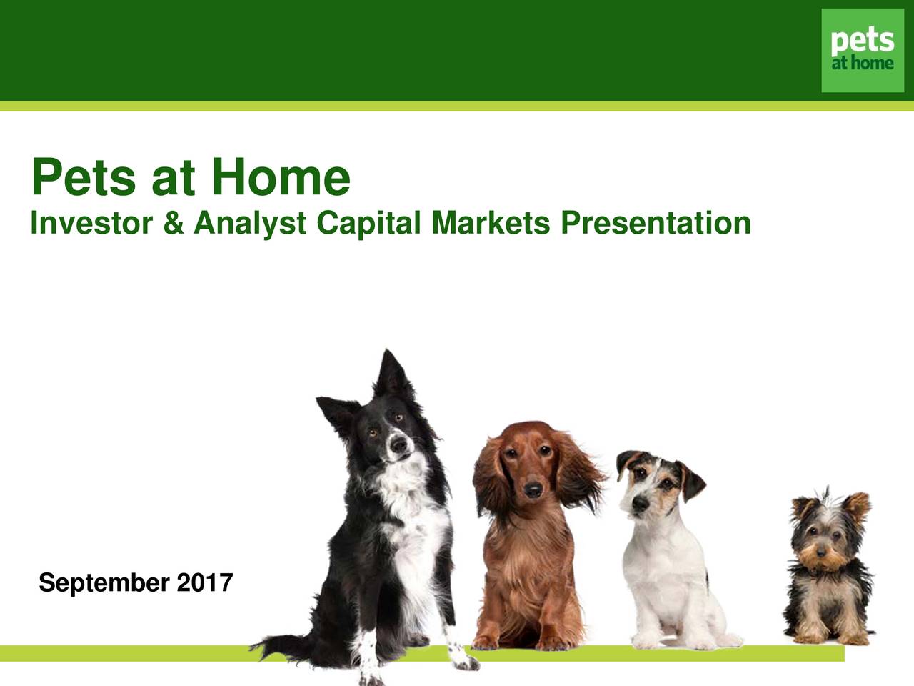 Pets At Home Group (PHGPY) Investor Presentation Slideshow Pets at