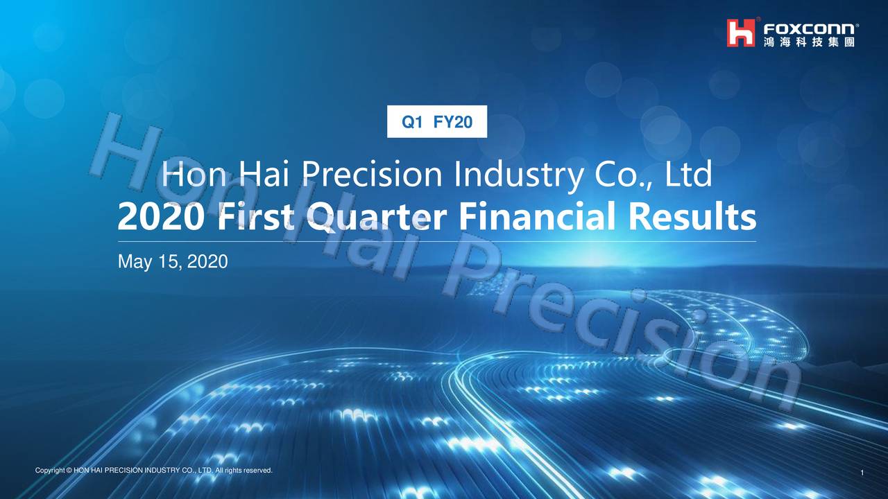 Hon Hai Precision Industry Co., Ltd. 2020 Q1 Results Earnings Call