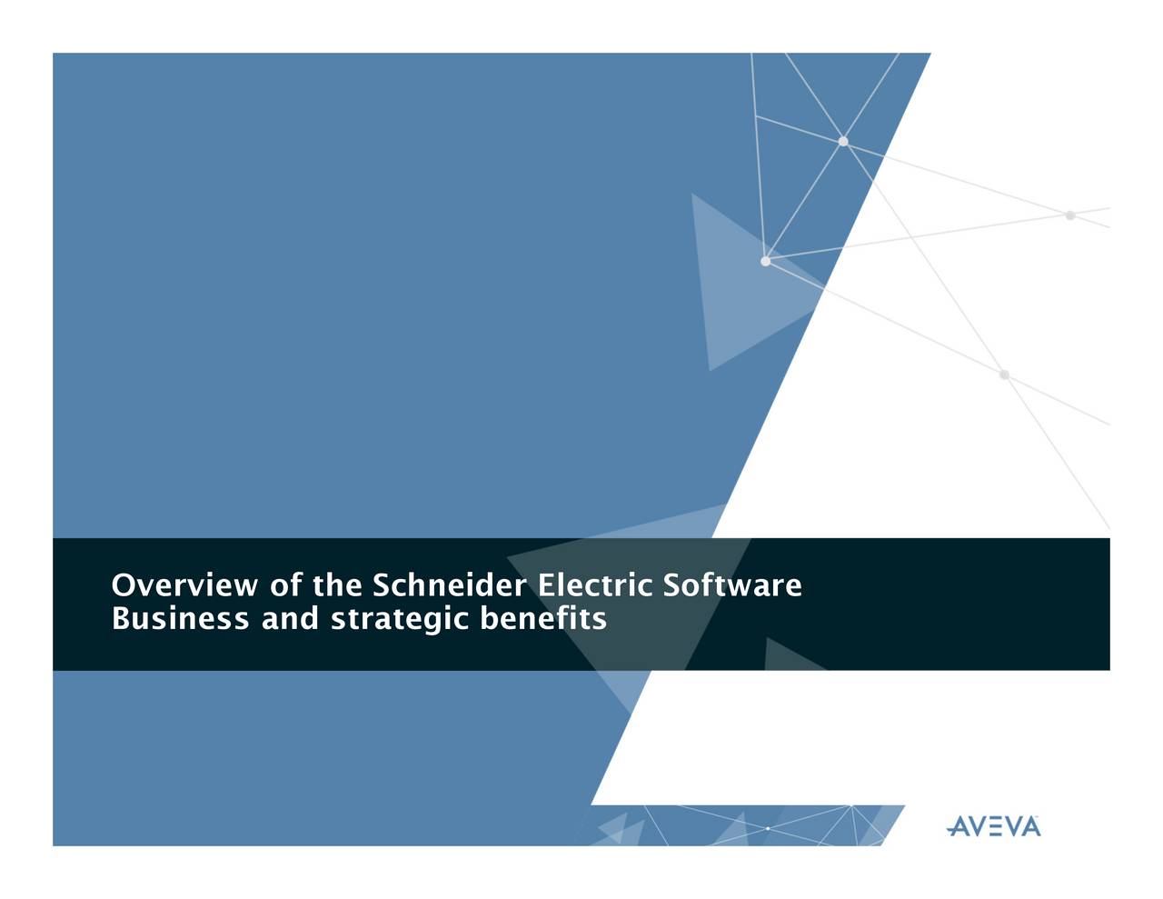 Schneider Electric S.E. (SBGSY) Announces Merger Agreement With AVEVA