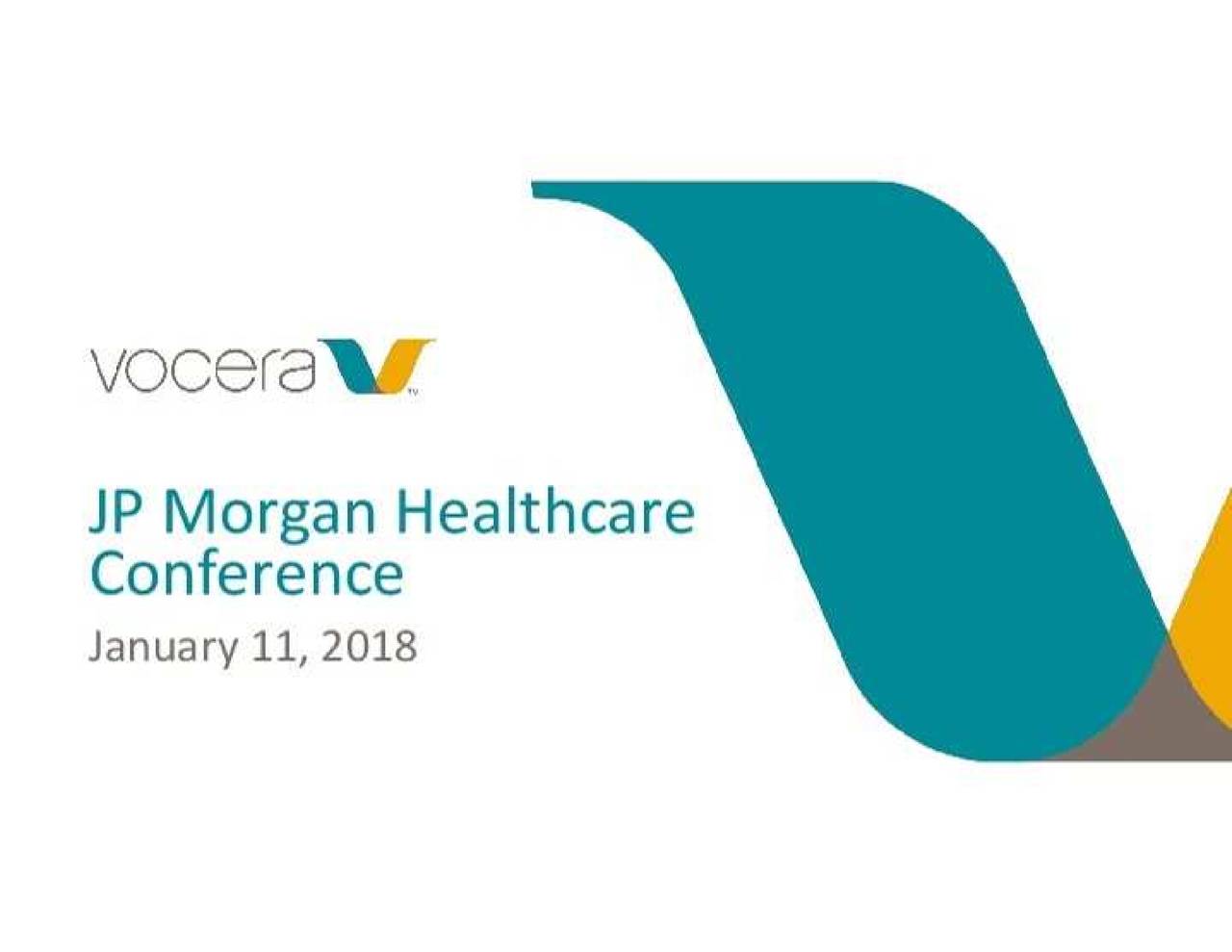 Vocera (VCRA) Presents At 36th Annual J.P. Healthcare Conference