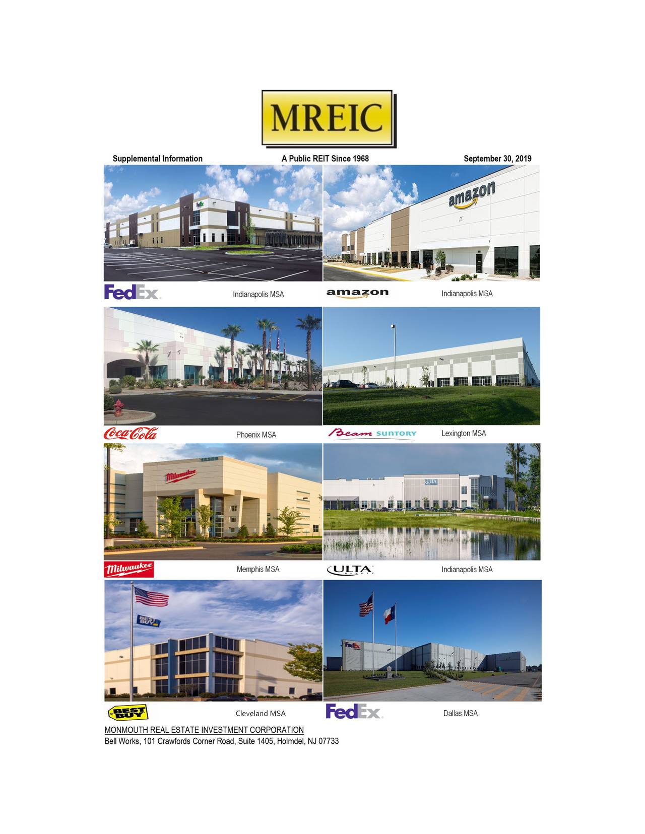 Monmouth Real Estate Investment Corporation 2019 Q4 Results