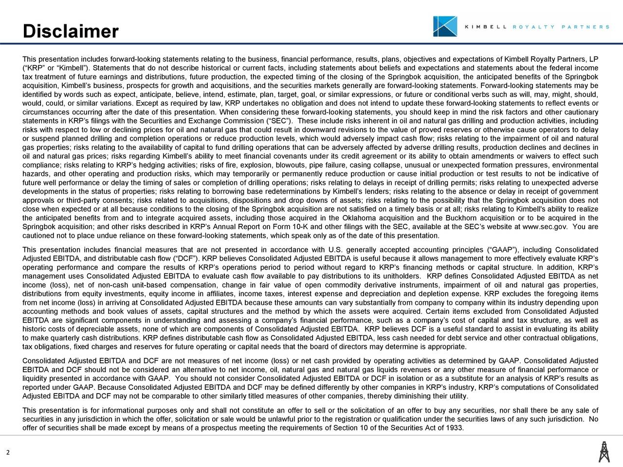 Kimbell Royalty Partners, LP 2019 Q4 Results Earnings Call Presentation (NYSEKRP) Seeking