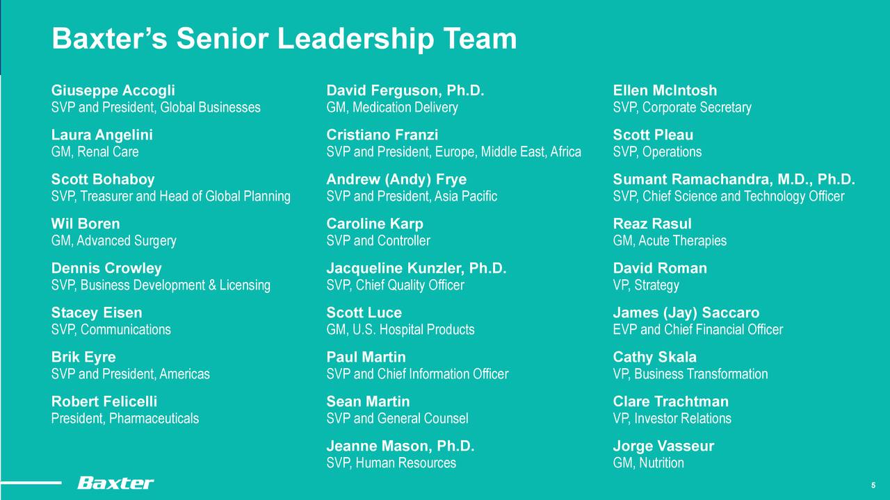 Baxter International (BAX) Investor Presentation Slideshow (NYSEBAX