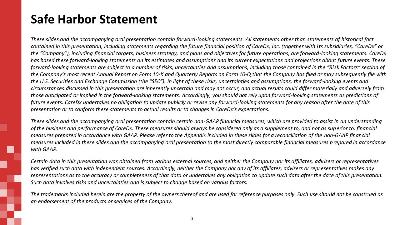 CareDx, Inc 2021 Q1 Results Earnings Call Presentation (NASDAQCDNA