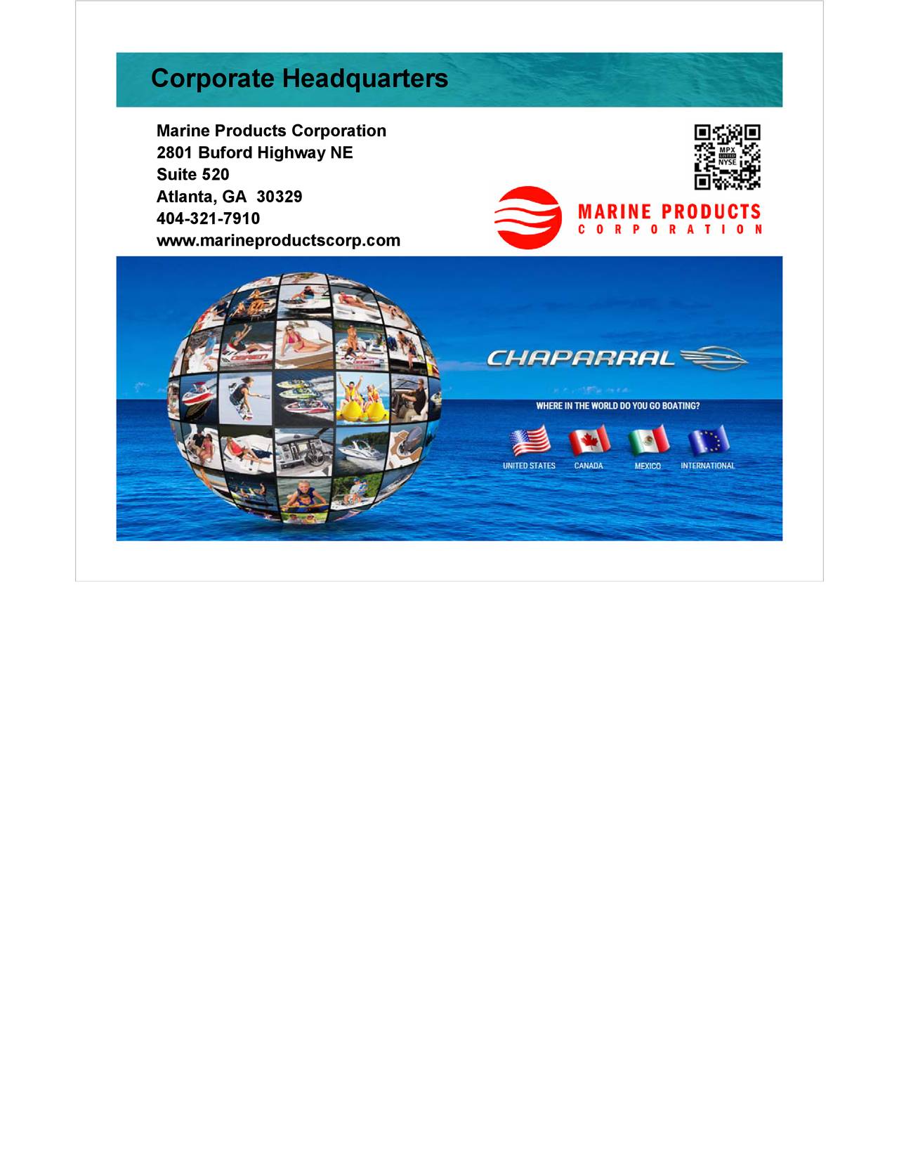 Marine Products Corporation 2019 Q1 Results Earnings Call Slides