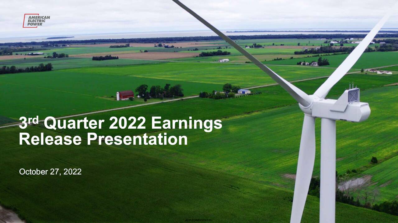 American Electric Power Company, Inc. 2022 Q3 Results Earnings Call Presentation (NASDAQAEP