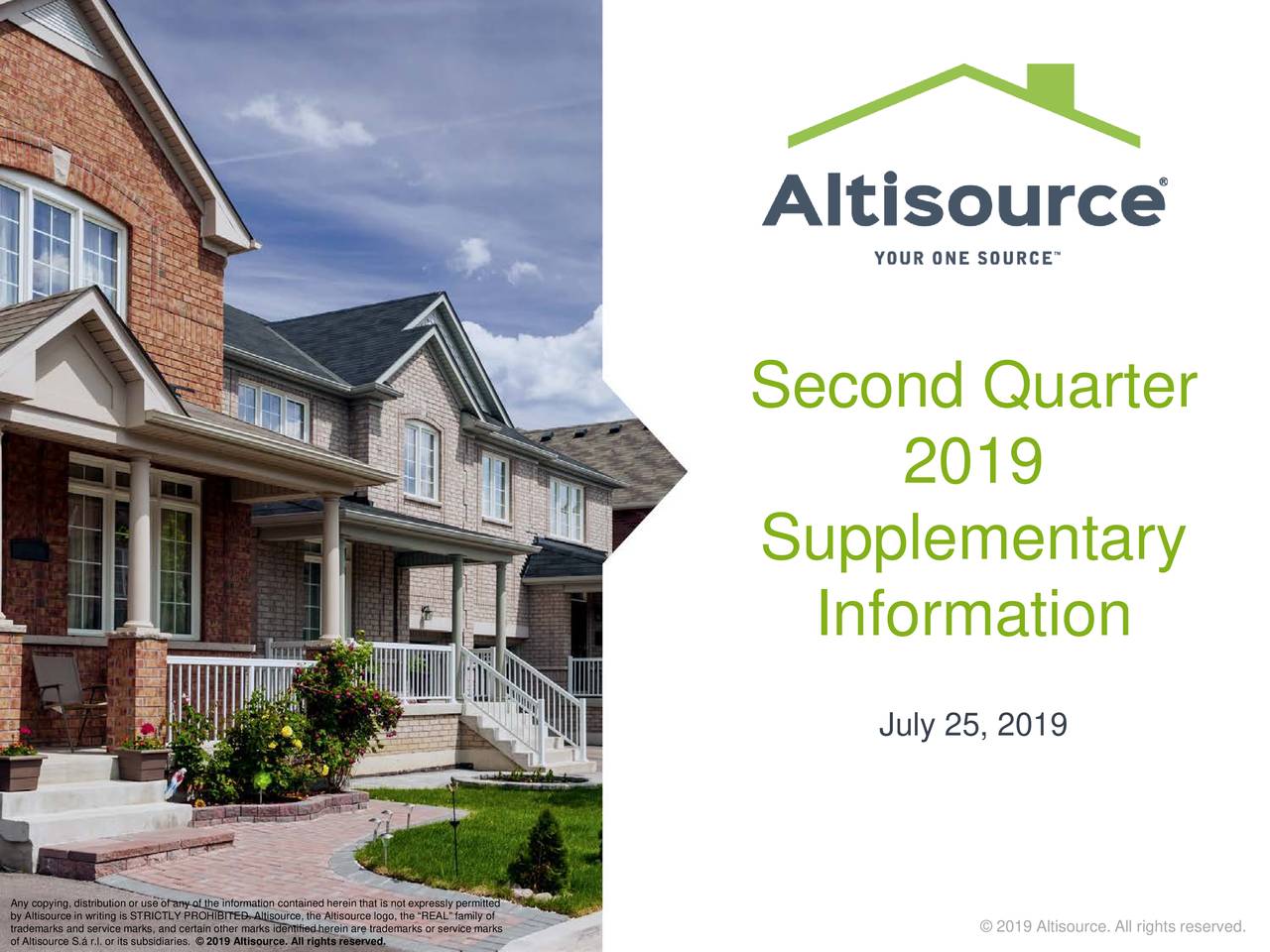 Altisource Portfolio Solutions S.A. 2019 Q2 Results Earnings Call