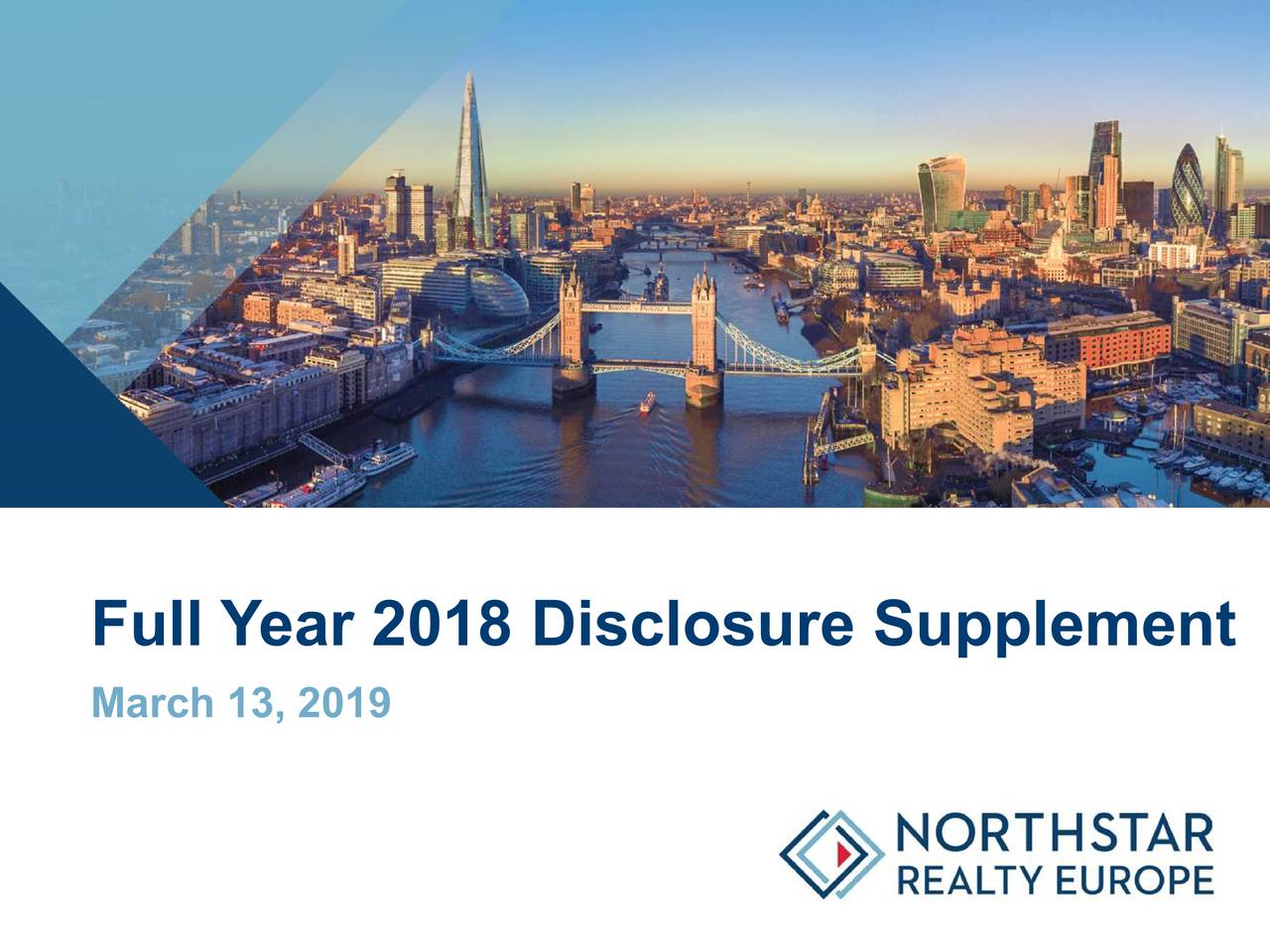 Northstar Realty Europe Corp. 2018 Q4 Results Earnings Call Slides