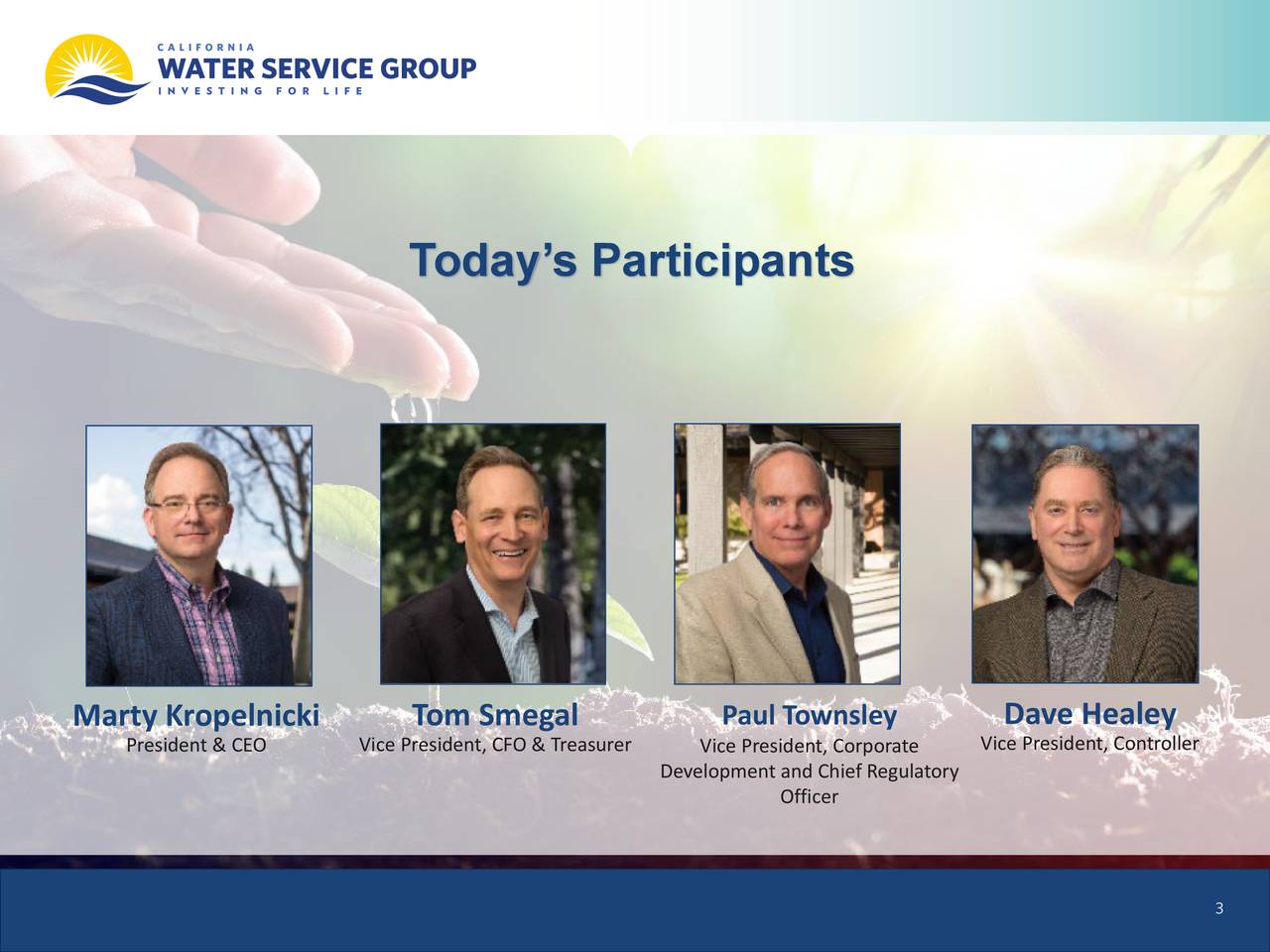 California Water Service Group 2019 Q3 Results Earnings Call
