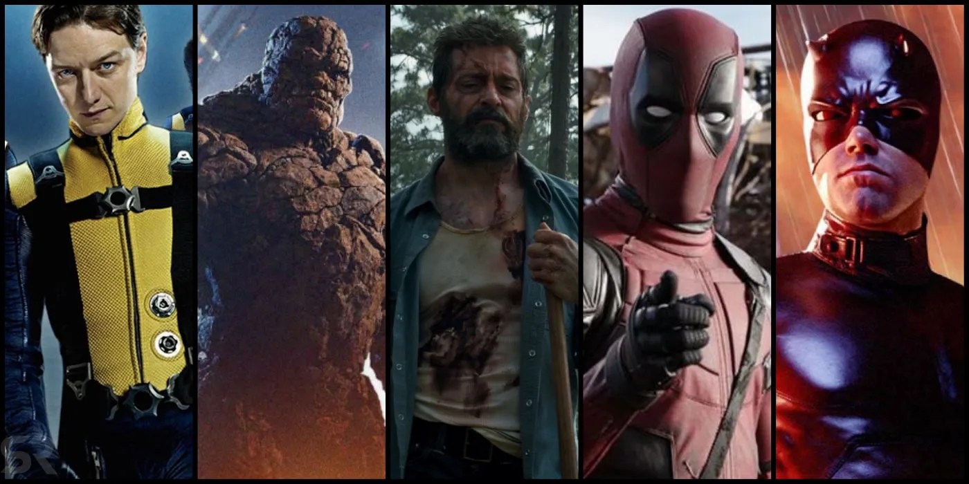 Every Fox Marvel & XMen Movie Ranked, From Worst To Best