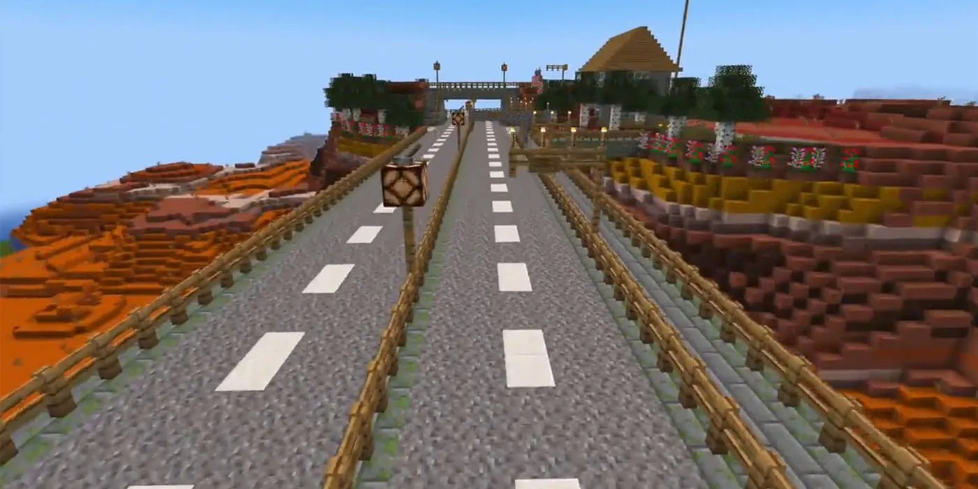 Minecraft Player's 10 Kilometer Highway Took 5 Years To Build