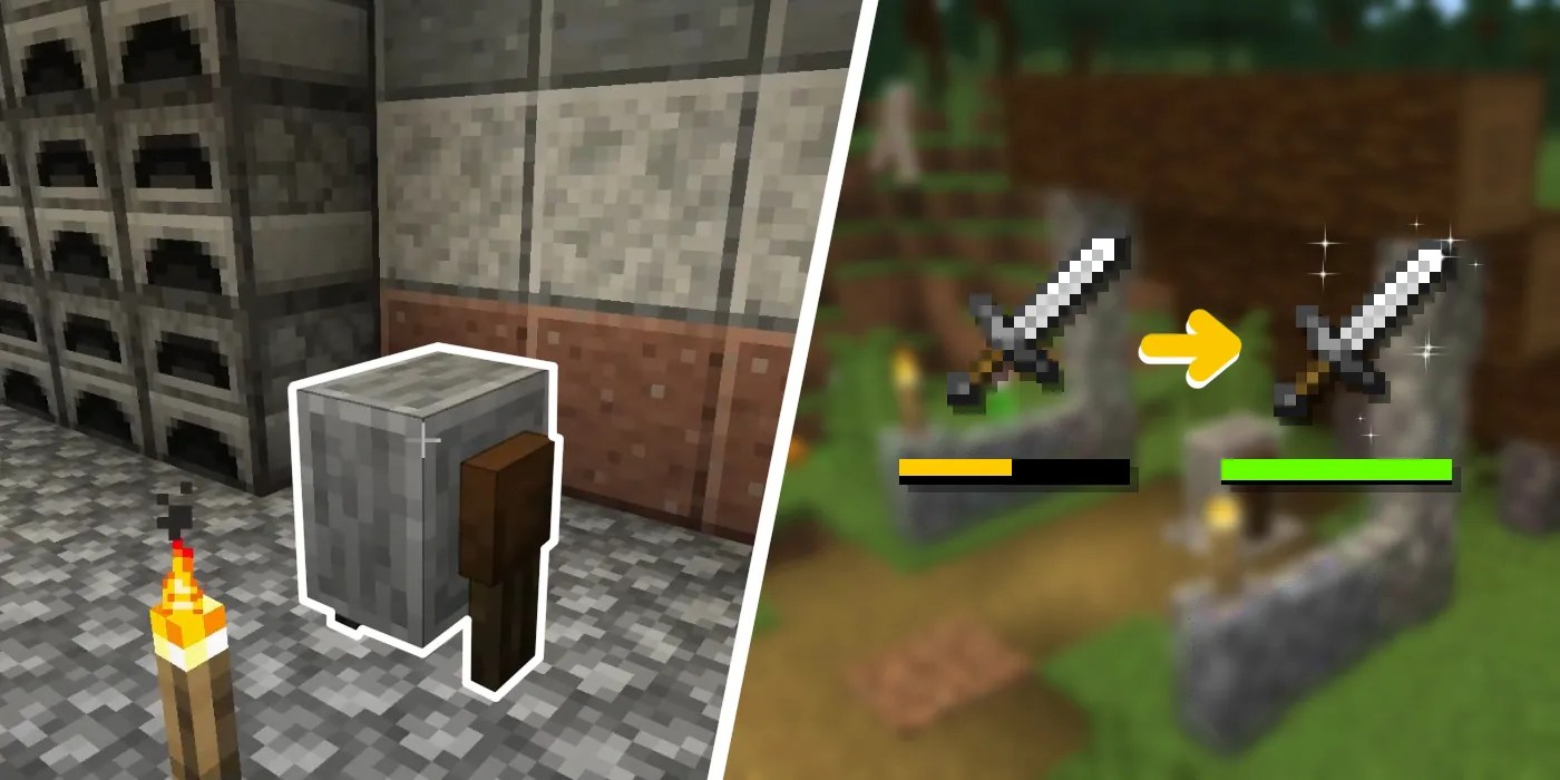 Minecraft How to Craft a Grindstone (& What It's For)