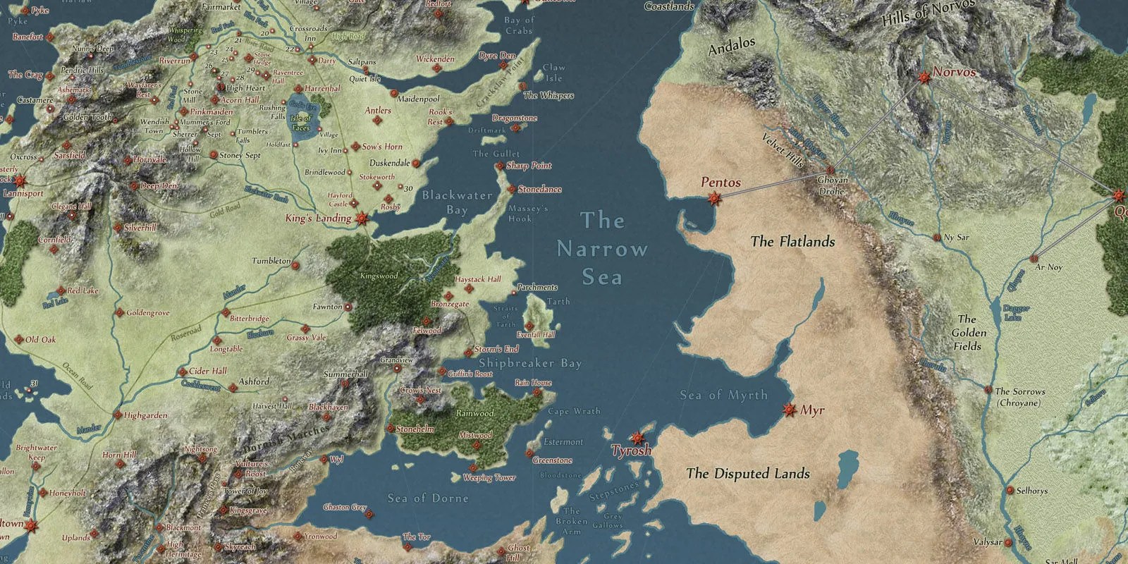 Game of Thrones Interactive Map Understand The Known World