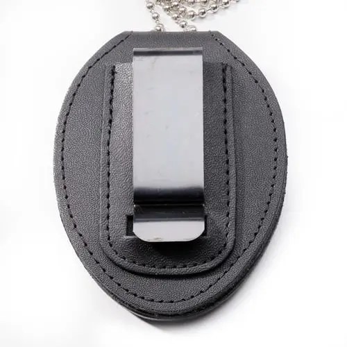Perfect Fit Pocket Chain Recessed Badge Holder with Belt Clip