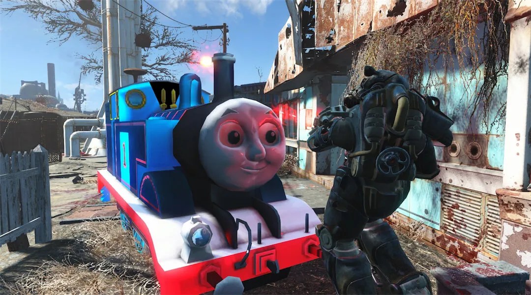 Fallout 4 Mod Turns Deathclaws into Thomas the Tank Engine