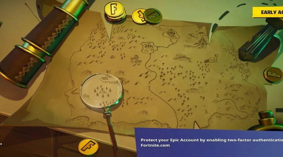 Fortnite Treasure Map Location Where the Knife Points on Loading Screen