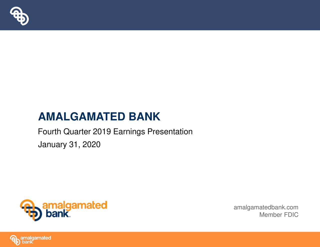 Amalgamated Bank 2019 Q4 Results Earnings Call Presentation (NASDAQ