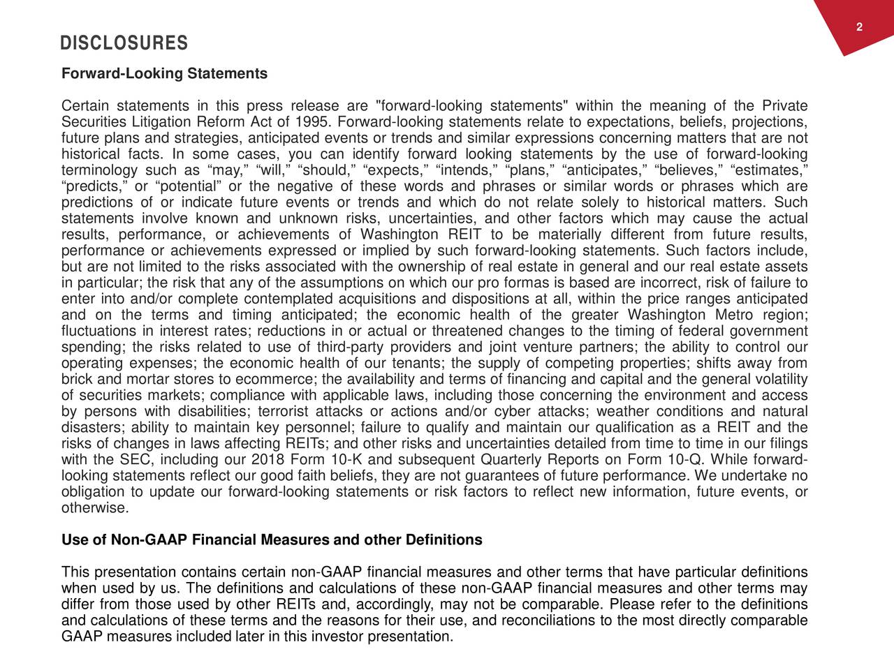 Washington Real Estate Investment Trust (WRE) Investor Presentation
