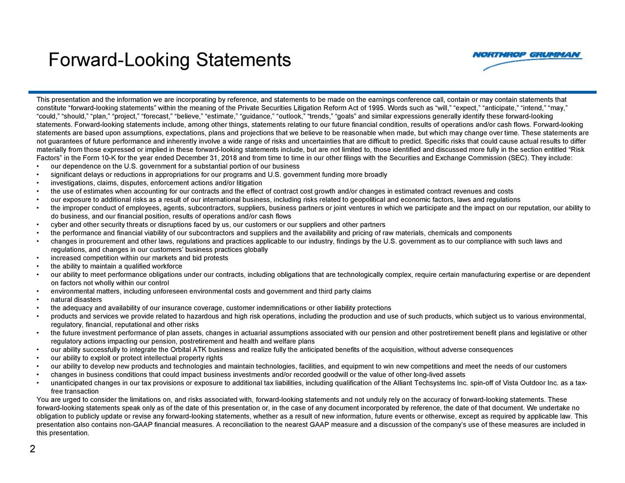 Northrop Grumman Corporation 2019 Q3 Results Earnings Call