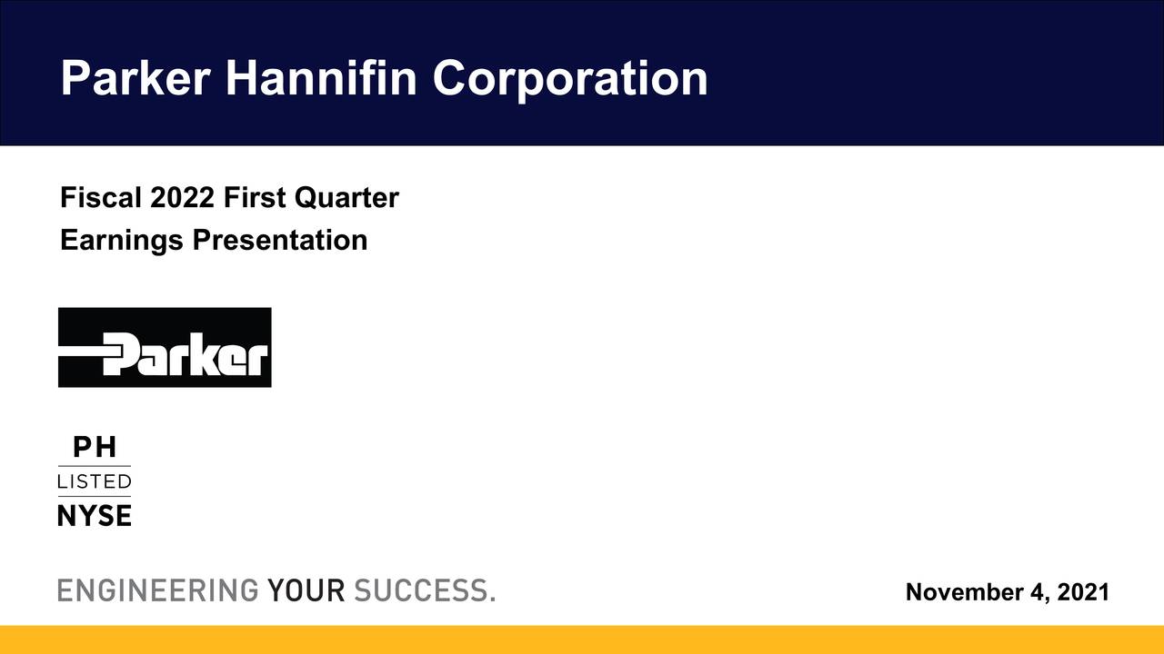 ParkerHannifin Corporation 2022 Q1 Results Earnings Call