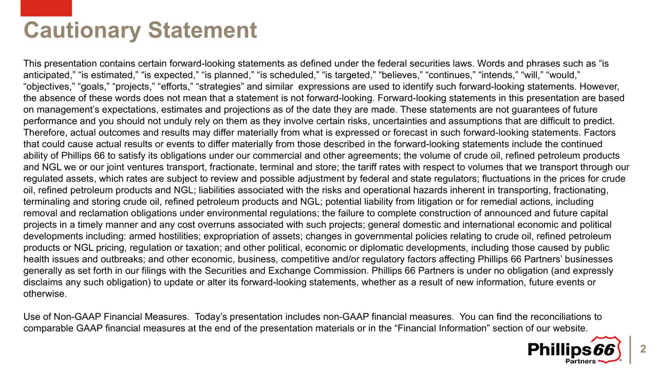 Phillips 66 Partners LP 2020 Q2 Results Earnings Call Presentation