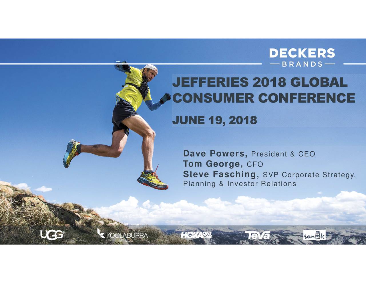 Deckers Outdoor (DECK) Presents At Jefferies 2018 Global Consumer