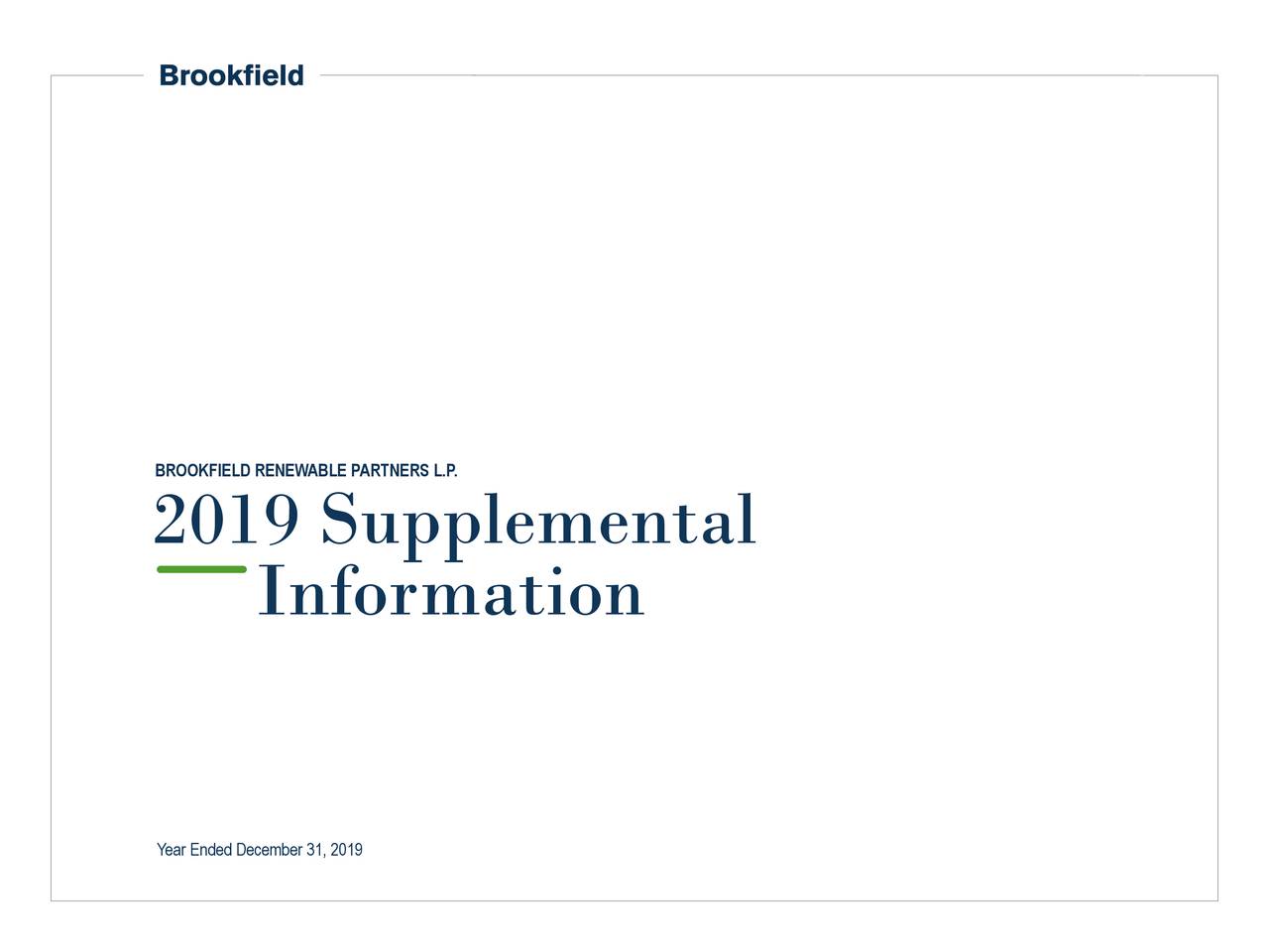 Brookfield Renewable Partners L.P. 2019 Q4 Results Earnings Call Presentation (NYSEBEP