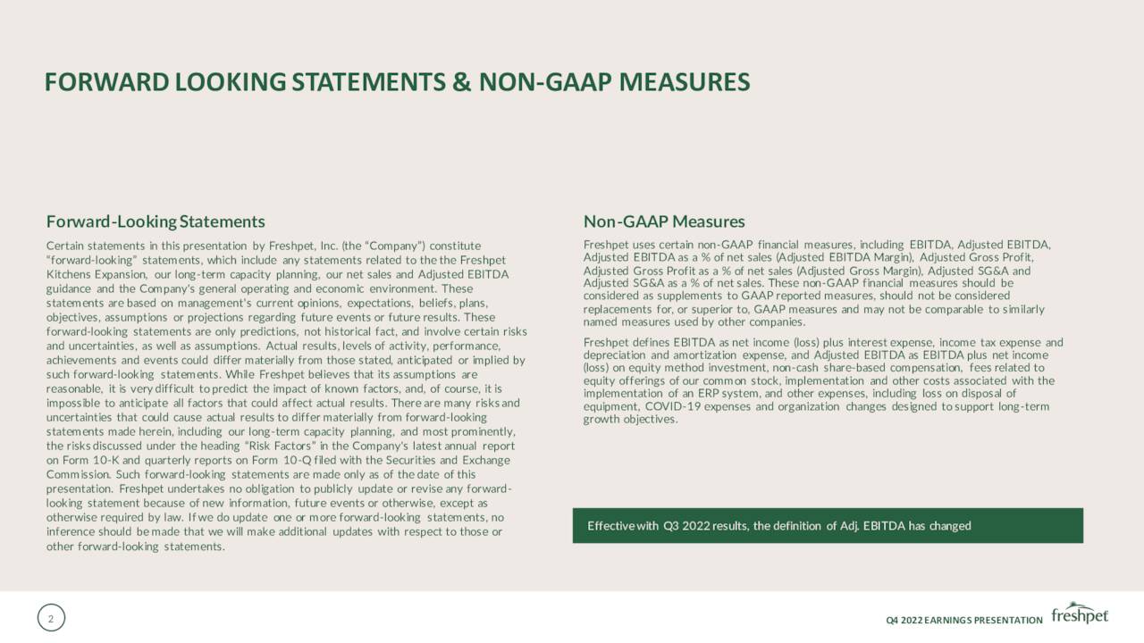 Freshpet, Inc. 2022 Q4 Results Earnings Call Presentation (NASDAQ