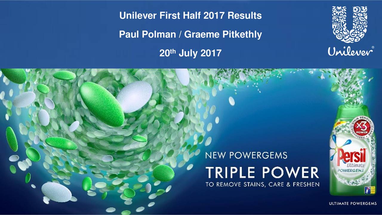 Unilever Plc 2017 Q2 Results Earnings Call Slides (NYSEUL