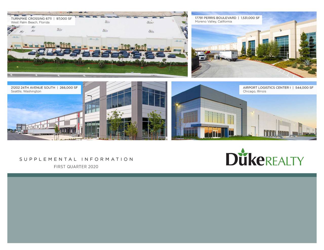 Duke Realty Corporation 2020 Q1 Results Earnings Call Presentation