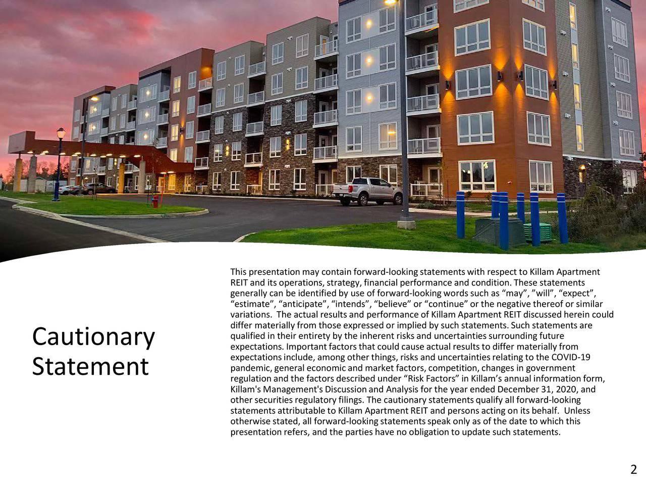 Killam Apartment Real Estate Investment Trust 2020 Q4 Results