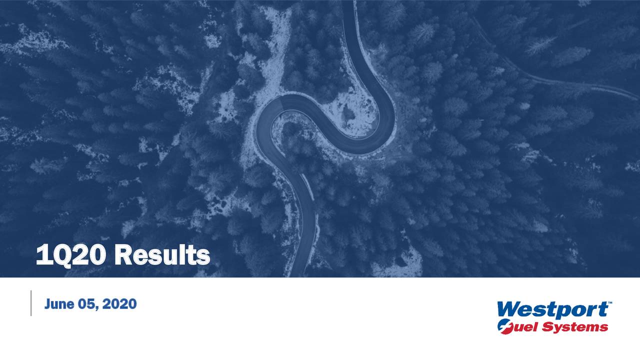 Westport Fuel Systems Inc. 2020 Q1 Results Earnings Call