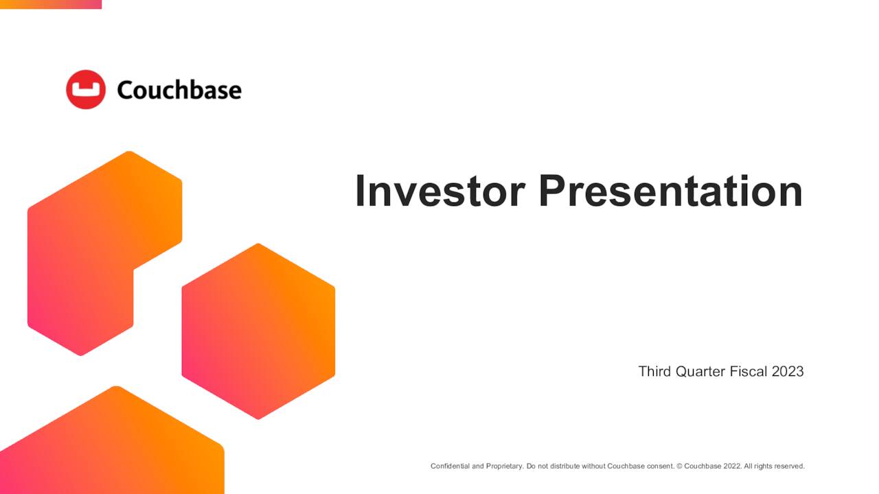 Couchbase, Inc. 2022 Q3 Results Earnings Call Presentation (NASDAQ