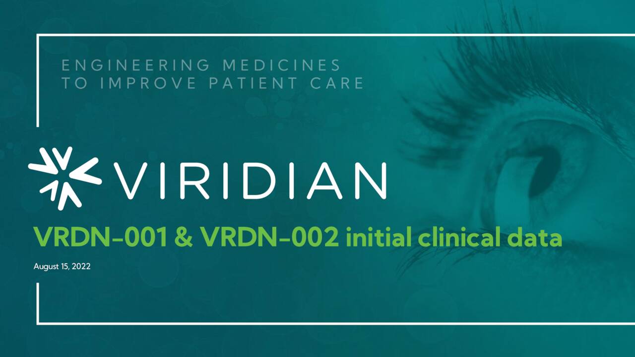 Viridian Therapeutics, Inc. 2022 Q2 Results Earnings Call