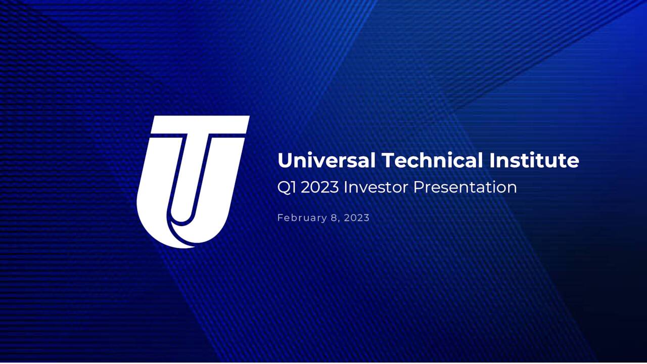 Universal Technical Institute, Inc. 2023 Q1 Results Earnings Call