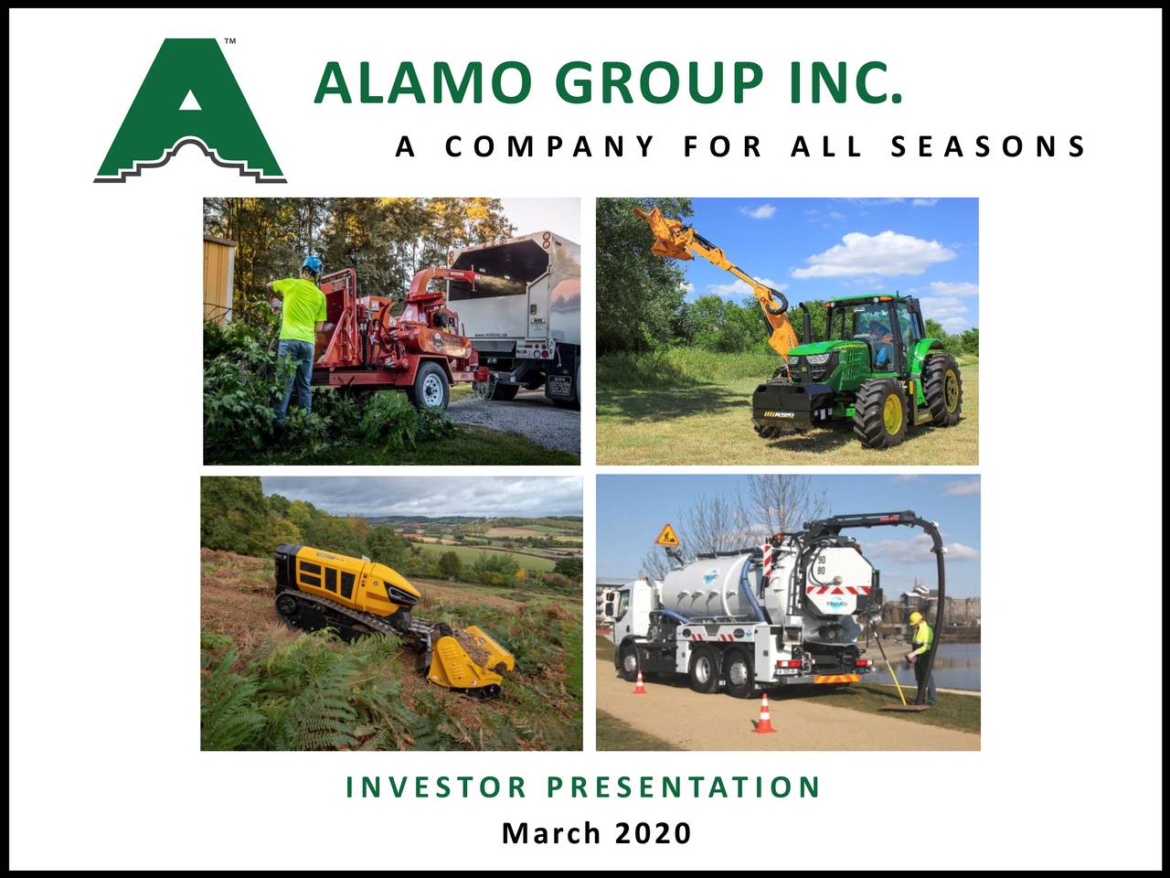 Alamo Group (ALG) Investor Presentation Slideshow (NYSEALG