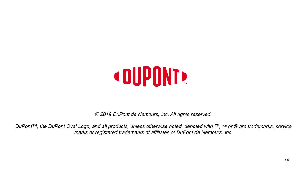 DuPont de Nemours, Inc. 2019 Q4 Results Earnings Call Presentation